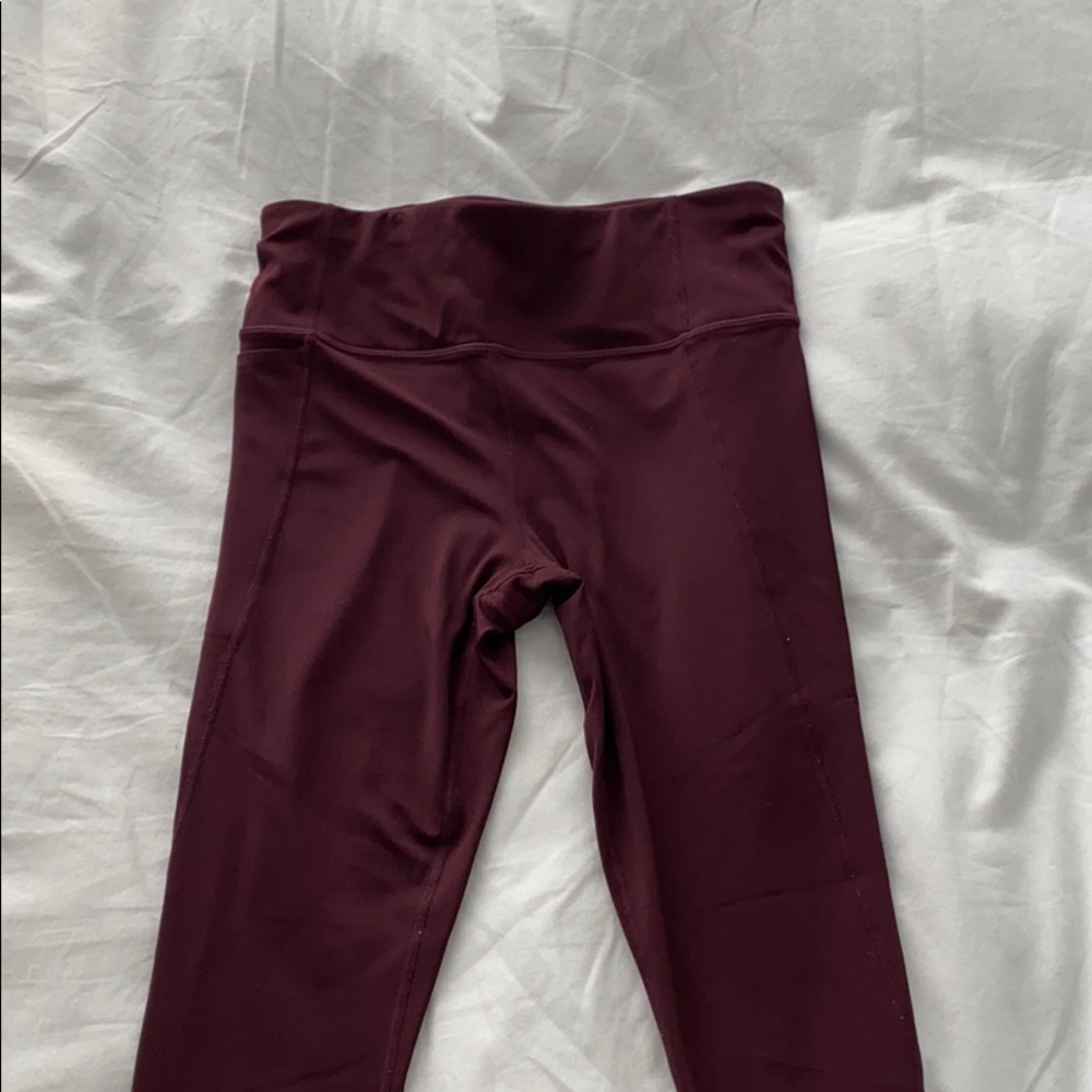 Athleta leggings burgundy - size xs